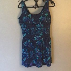 Woman’s side-slit swimdress, sz 22 by Swimsuits for all